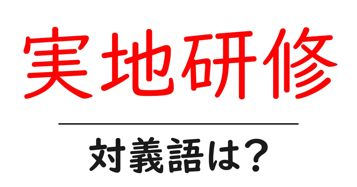 実地研修の対義語・反対語を使用例を交えて分かりやすく解説!