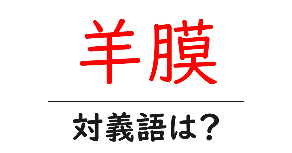 羊膜の対義語・反対語を使用例を交えて分かりやすく解説!