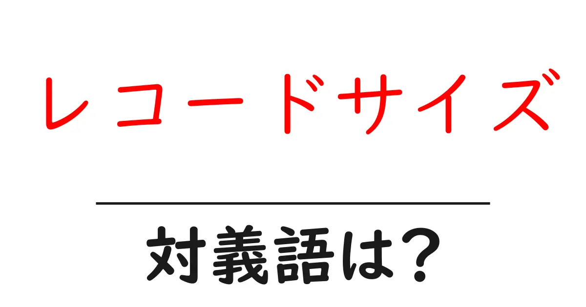 レコードサイズの対義語・反対語を使用例を交えて分かりやすく解説!