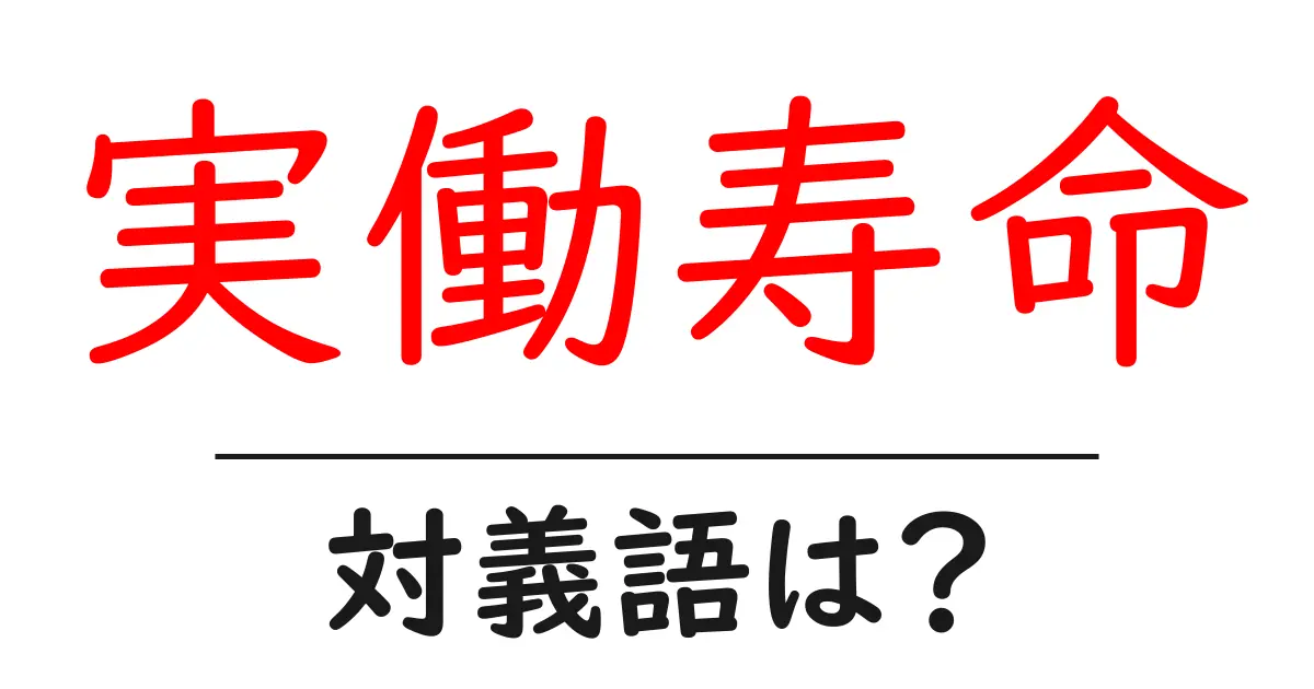 実働寿命の対義語・反対語を使用例を交えて分かりやすく解説!