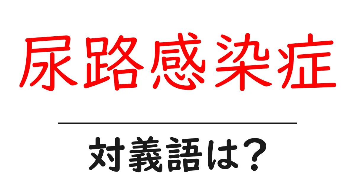 尿路感染症の対義語・反対語を使用例を交えて分かりやすく解説!