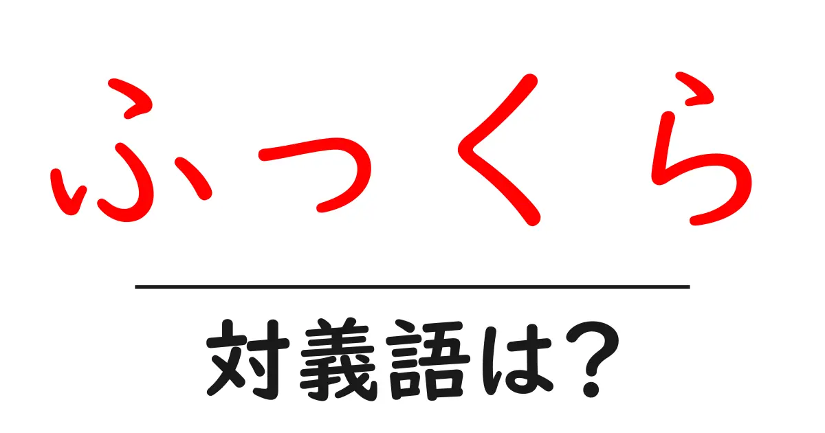 ふっくらの対義語・反対語を使用例を交えて分かりやすく解説!