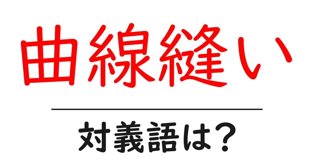 曲線縫いの対義語・反対語を使用例を交えて分かりやすく解説!