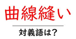 曲線縫いの対義語・反対語を使用例を交えて分かりやすく解説！