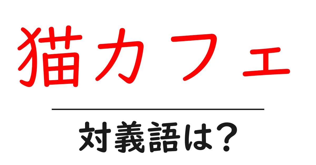 猫カフェの対義語・反対語を使用例を交えて分かりやすく解説!