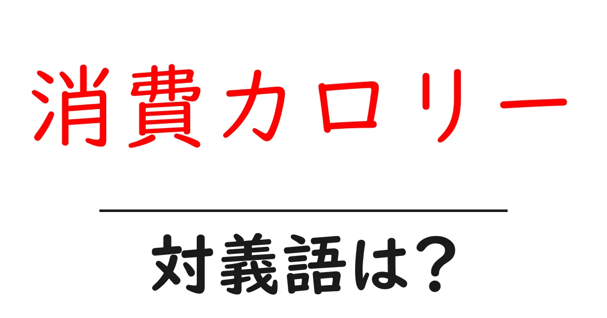 消費カロリーの対義語・反対語を使用例を交えて分かりやすく解説!