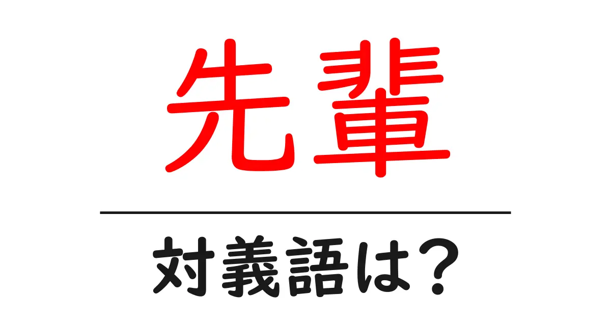 先輩の対義語・反対語を使用例を交えて分かりやすく解説!
