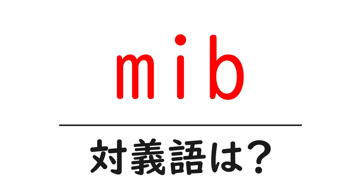 mibの対義語・反対語を使用例を交えて分かりやすく解説!