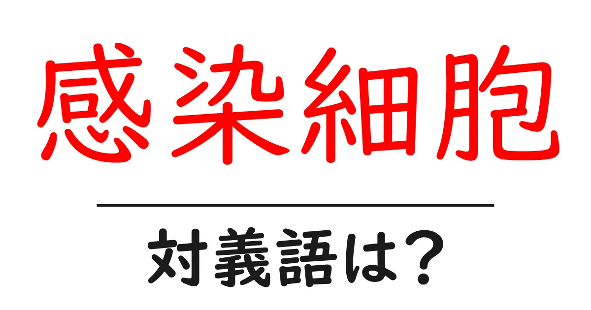 感染細胞の対義語・反対語を使用例を交えて分かりやすく解説!