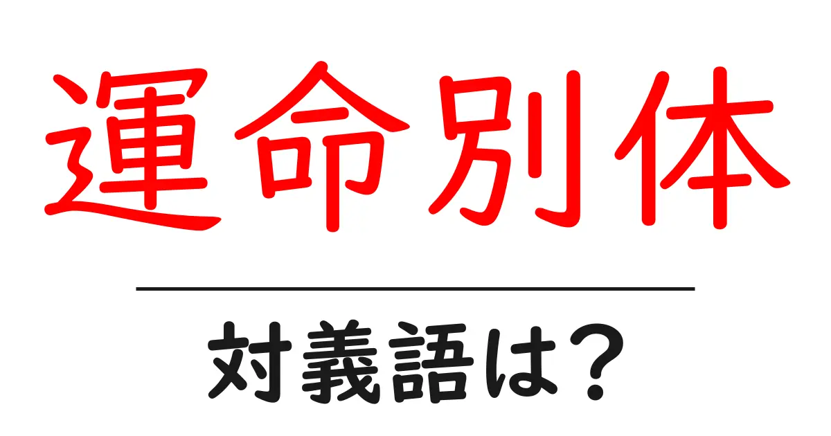 運命別体の対義語・反対語を使用例を交えて分かりやすく解説!