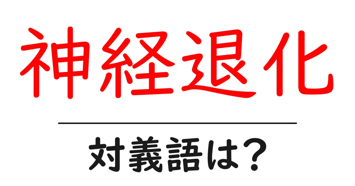 神経退化の対義語・反対語を使用例を交えて分かりやすく解説!