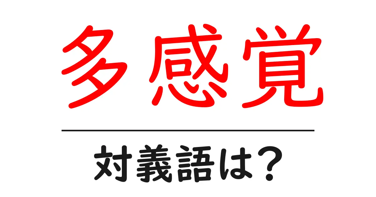 多感覚の対義語・反対語を使用例を交えて分かりやすく解説!
