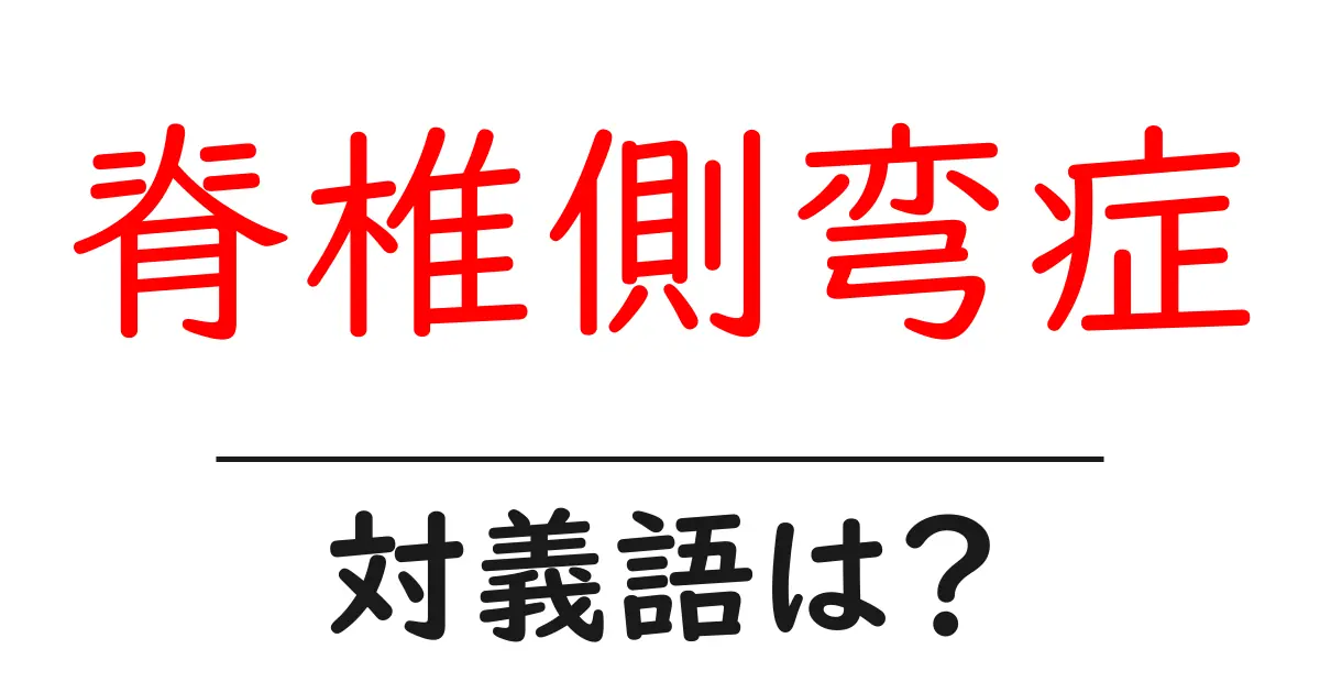 脊椎側弯症の対義語・反対語を使用例を交えて分かりやすく解説！
