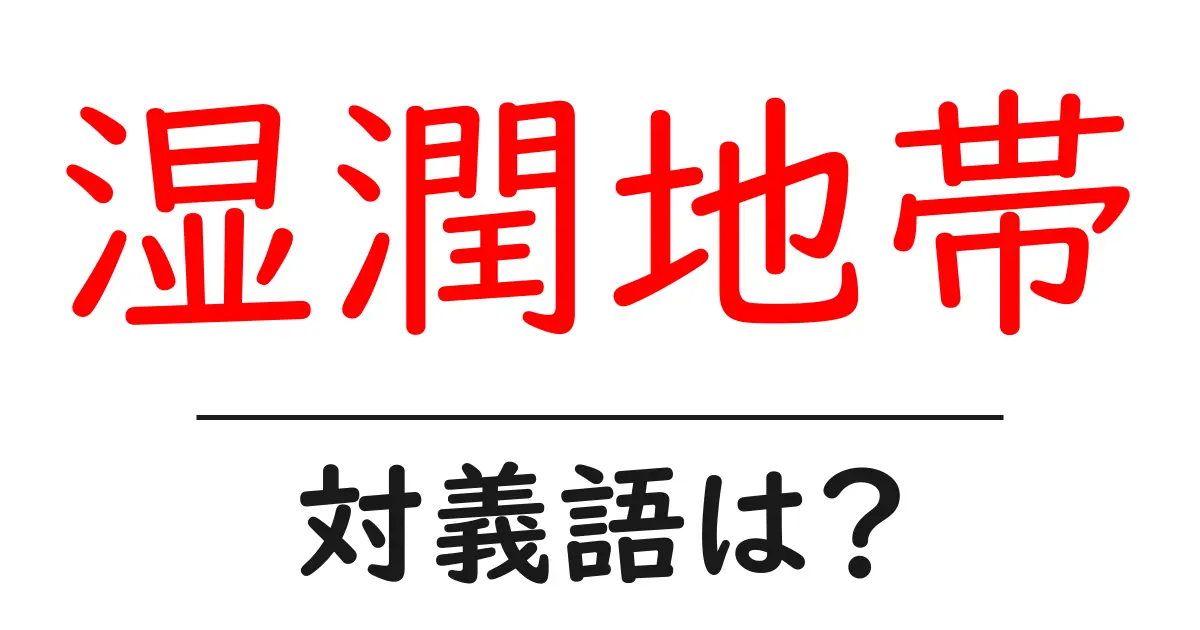湿潤地帯の対義語・反対語を使用例を交えて分かりやすく解説!
