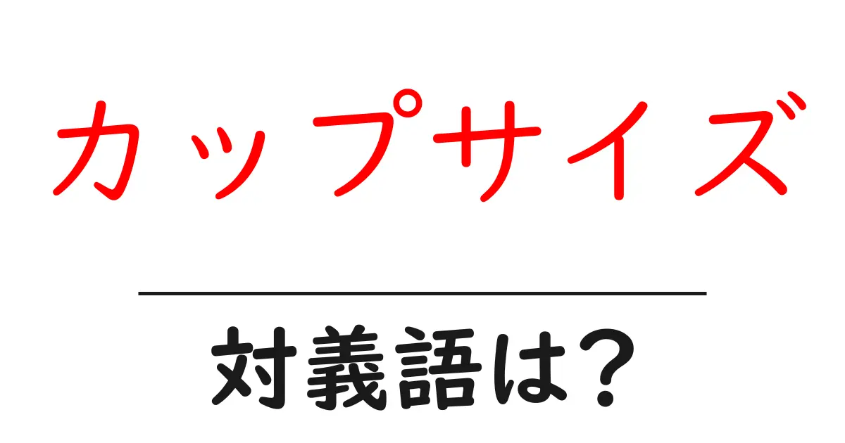 カップサイズの対義語・反対語を使用例を交えて分かりやすく解説!