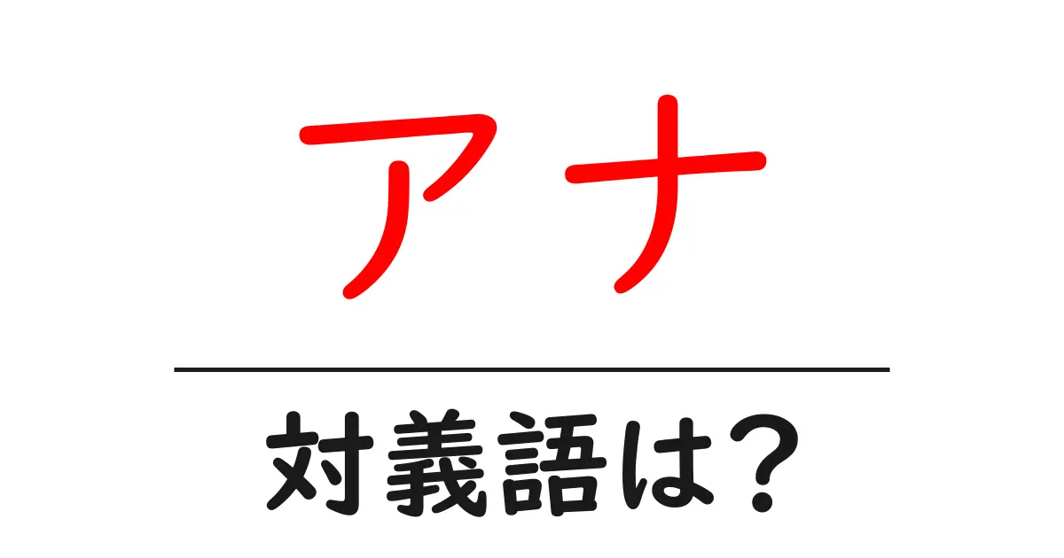 アナの対義語・反対語を使用例を交えて分かりやすく解説！