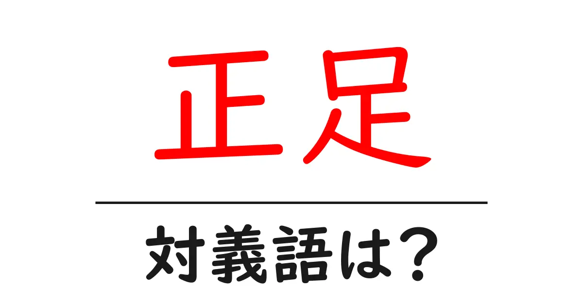 正足の対義語・反対語を使用例を交えて分かりやすく解説!