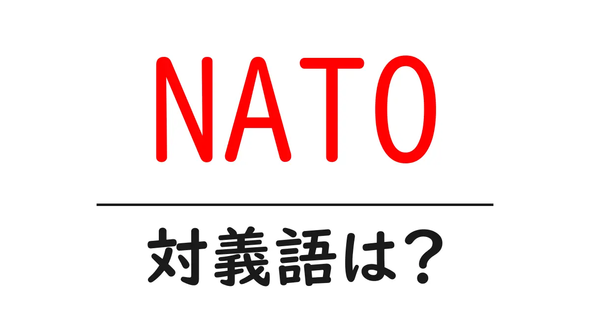 NATOの対義語・反対語を使用例を交えて分かりやすく解説!