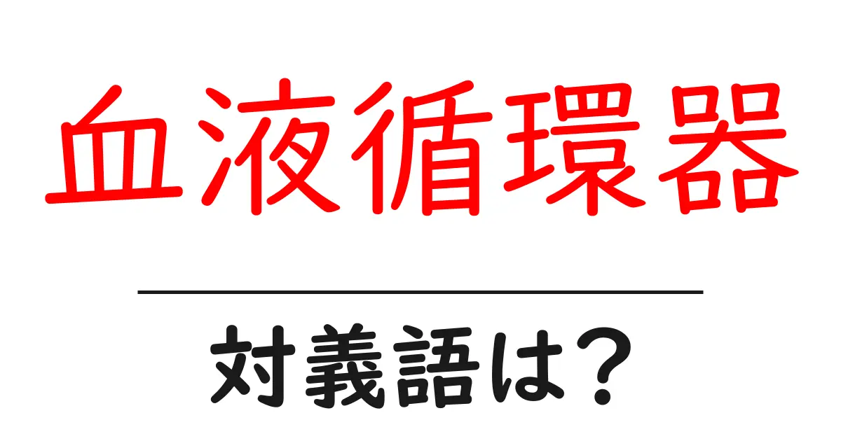 血液循環器の対義語・反対語を使用例を交えて分かりやすく解説!