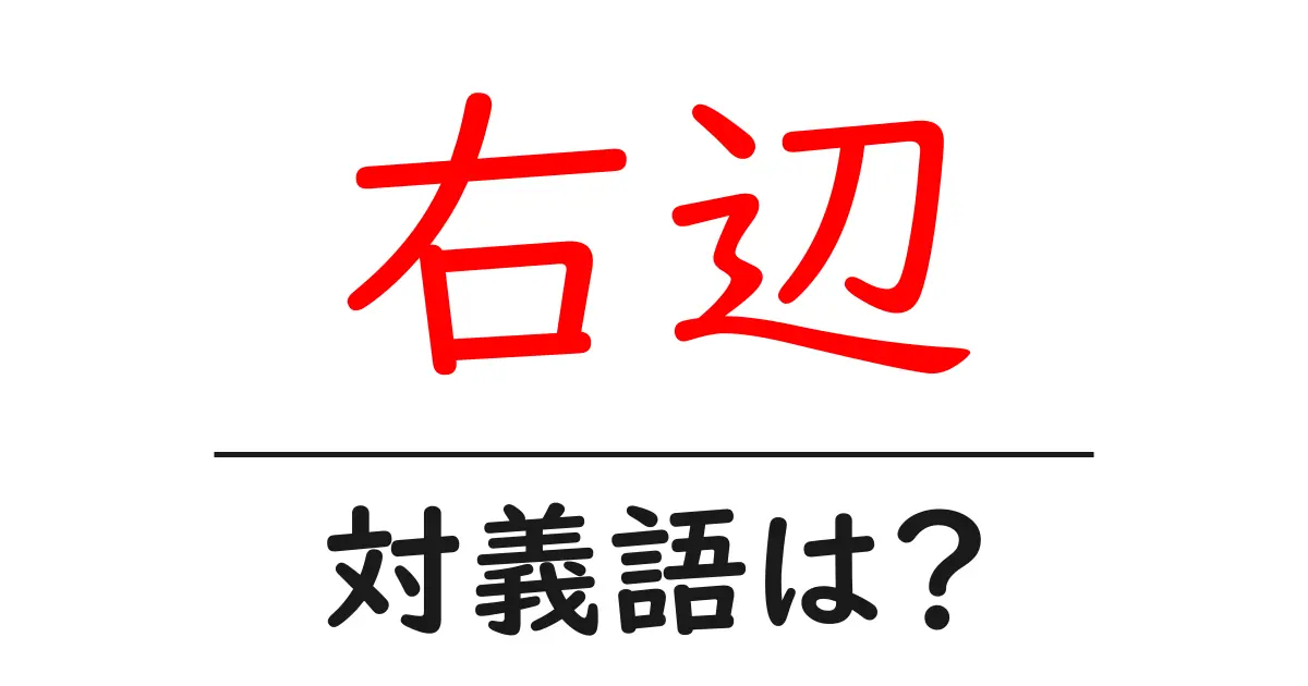 右辺の対義語・反対語を使用例を交えて分かりやすく解説!