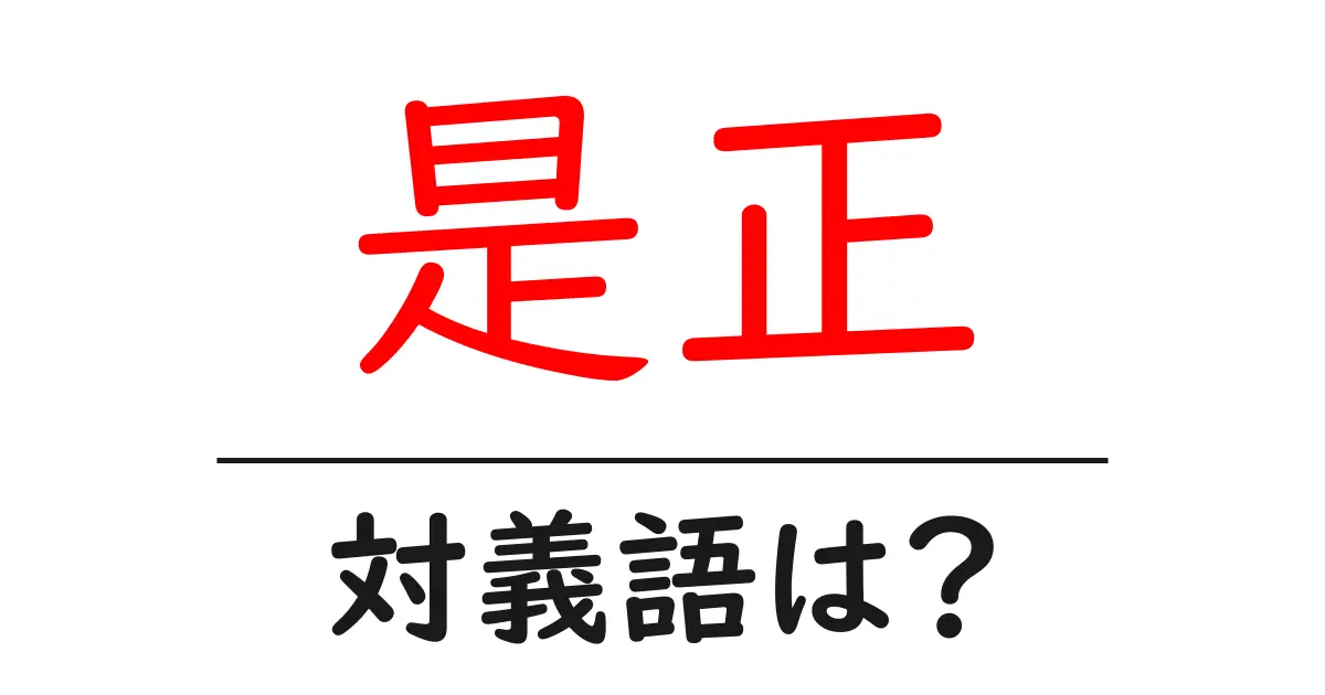 是正の対義語・反対語を使用例を交えて分かりやすく解説!