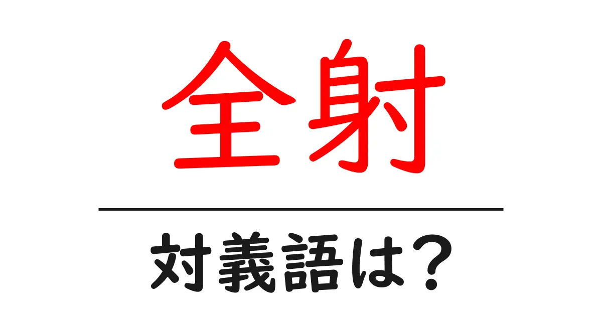 全射の対義語・反対語を使用例を交えて分かりやすく解説!
