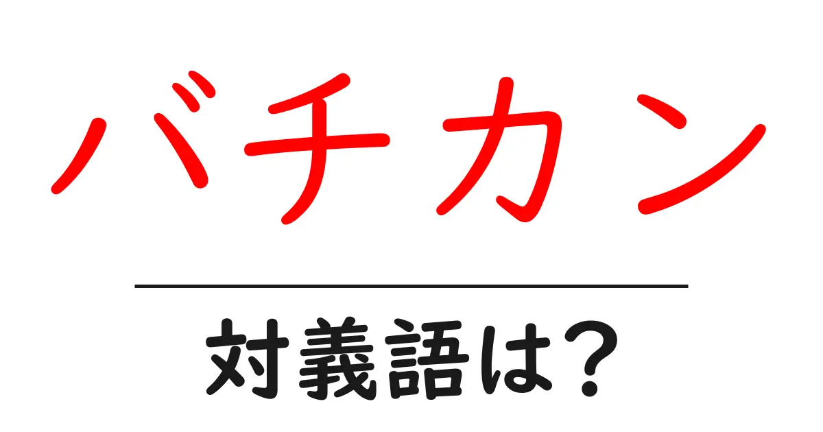 バチカンの対義語・反対語を使用例を交えて分かりやすく解説！