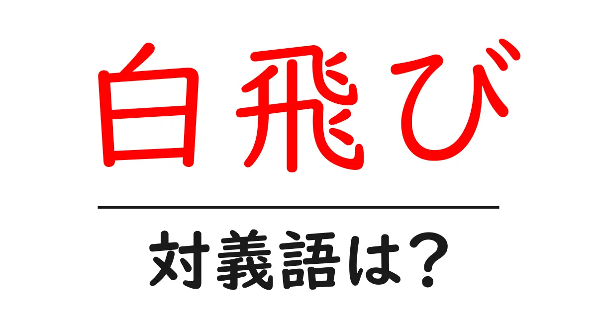 白飛びの対義語・反対語を使用例を交えて分かりやすく解説!