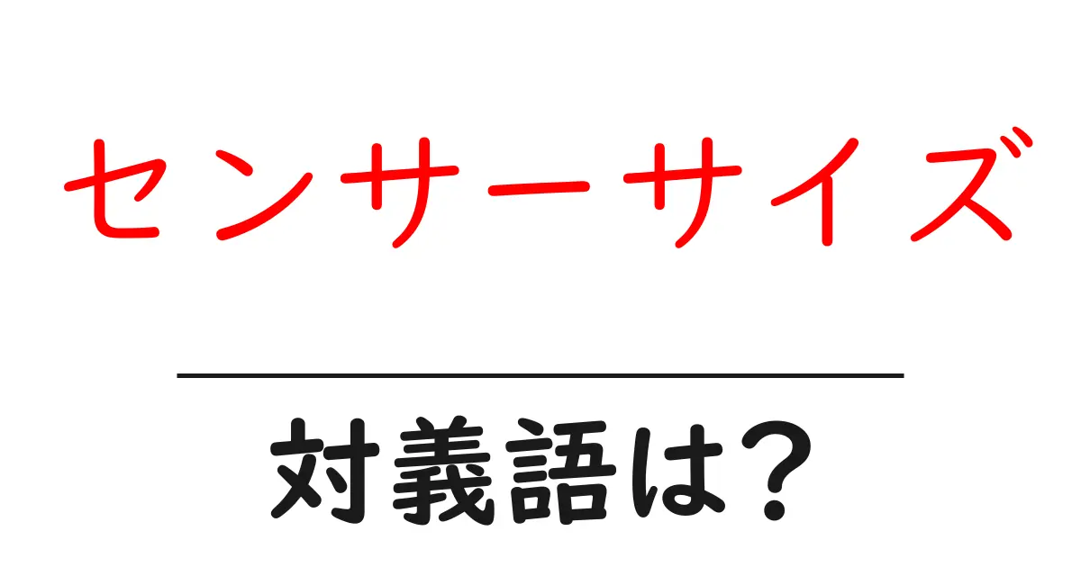 センサーサイズの対義語・反対語を使用例を交えて分かりやすく解説!