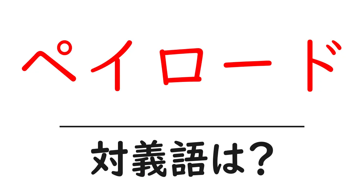 ペイロードの対義語・反対語を使用例を交えて分かりやすく解説!