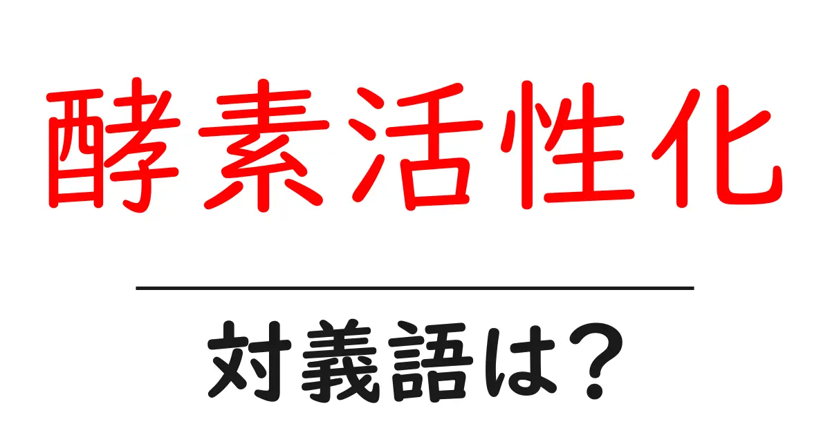 酵素活性化の対義語・反対語を使用例を交えて分かりやすく解説!