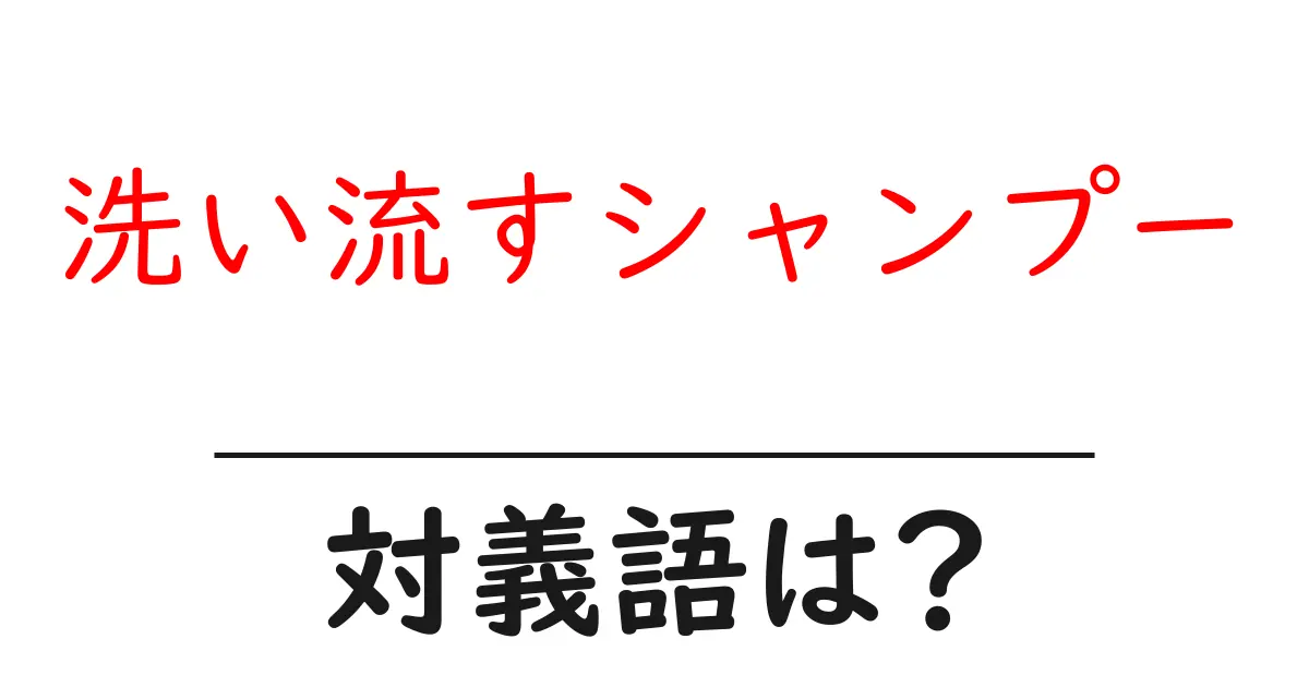 洗い流すシャンプーの対義語・反対語を使用例を交えて分かりやすく解説!