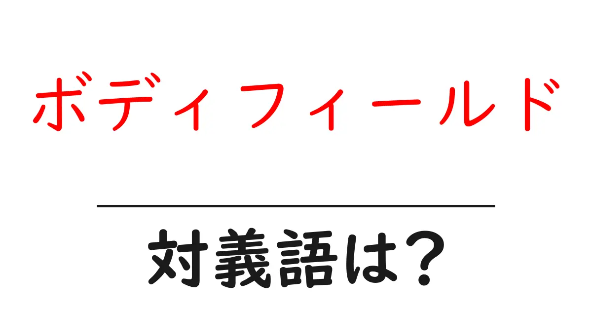 ボディフィールドの対義語・反対語を使用例を交えて分かりやすく解説!