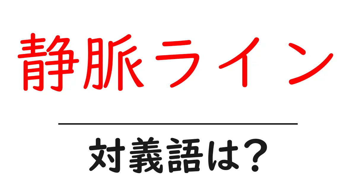 静脈ラインの対義語・反対語を使用例を交えて分かりやすく解説!