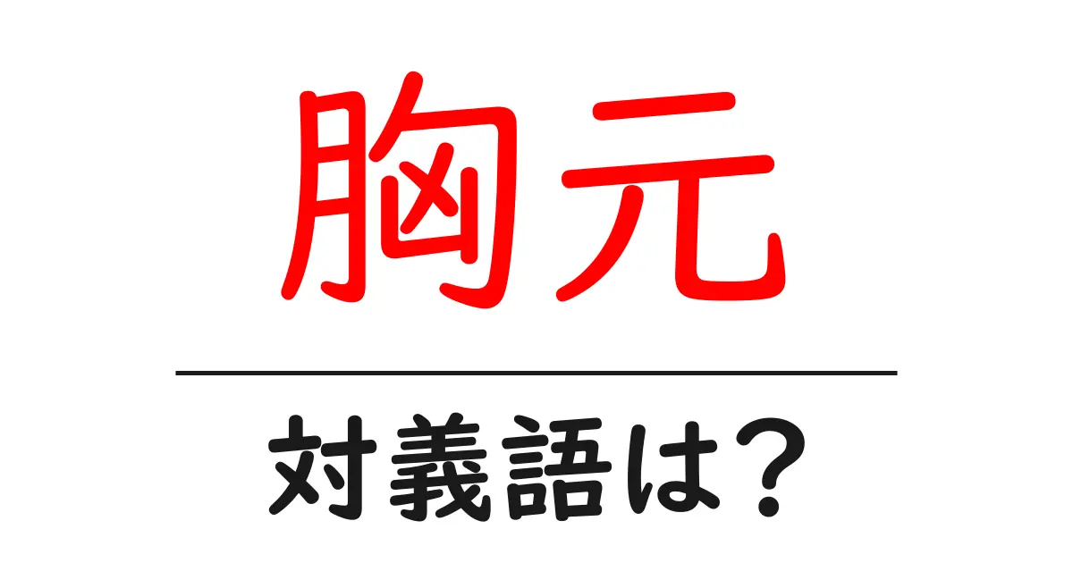胸元の対義語・反対語を使用例を交えて分かりやすく解説！