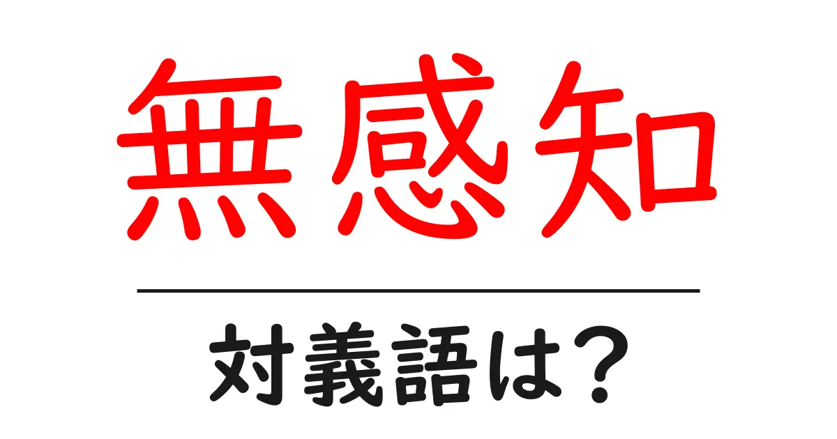 無感知の対義語・反対語を使用例を交えて分かりやすく解説!