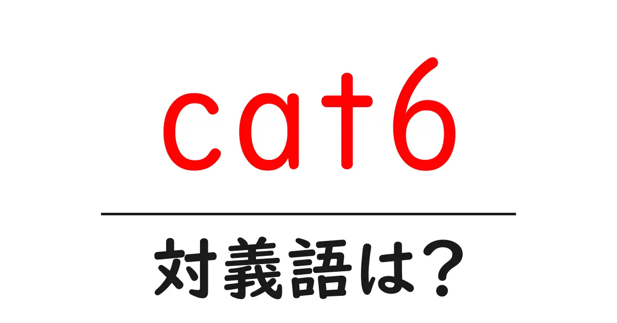 cat6の対義語・反対語を使用例を交えて分かりやすく解説!