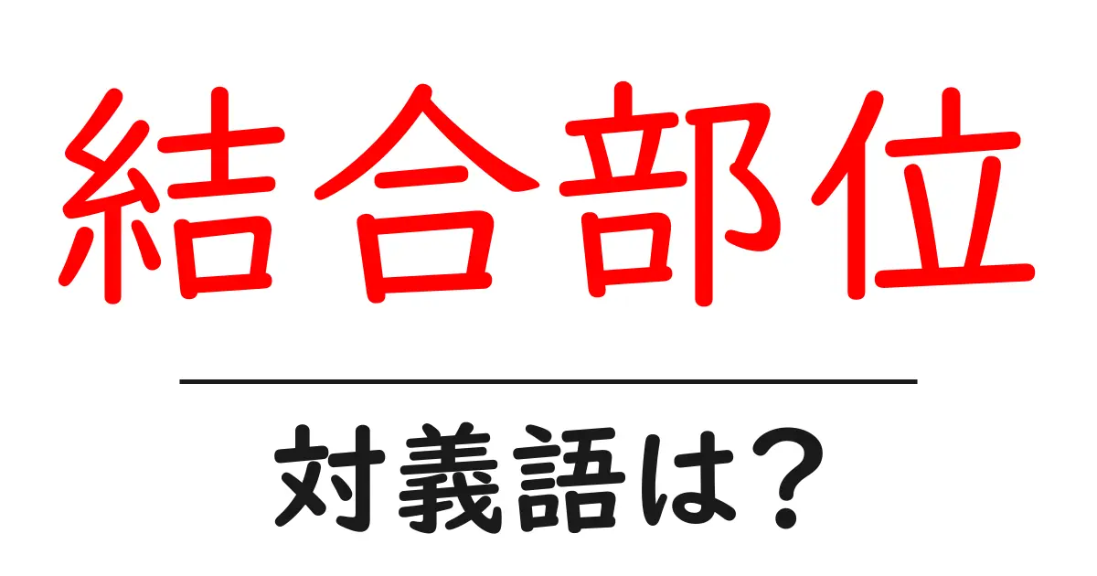 結合部位の対義語・反対語を使用例を交えて分かりやすく解説!
