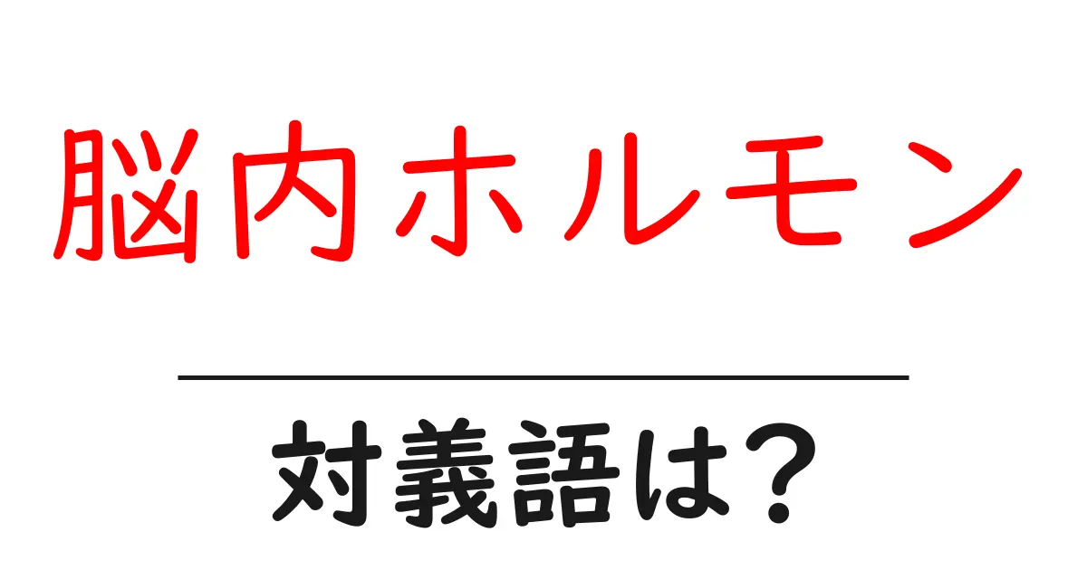 脳内ホルモンの対義語・反対語を使用例を交えて分かりやすく解説!
