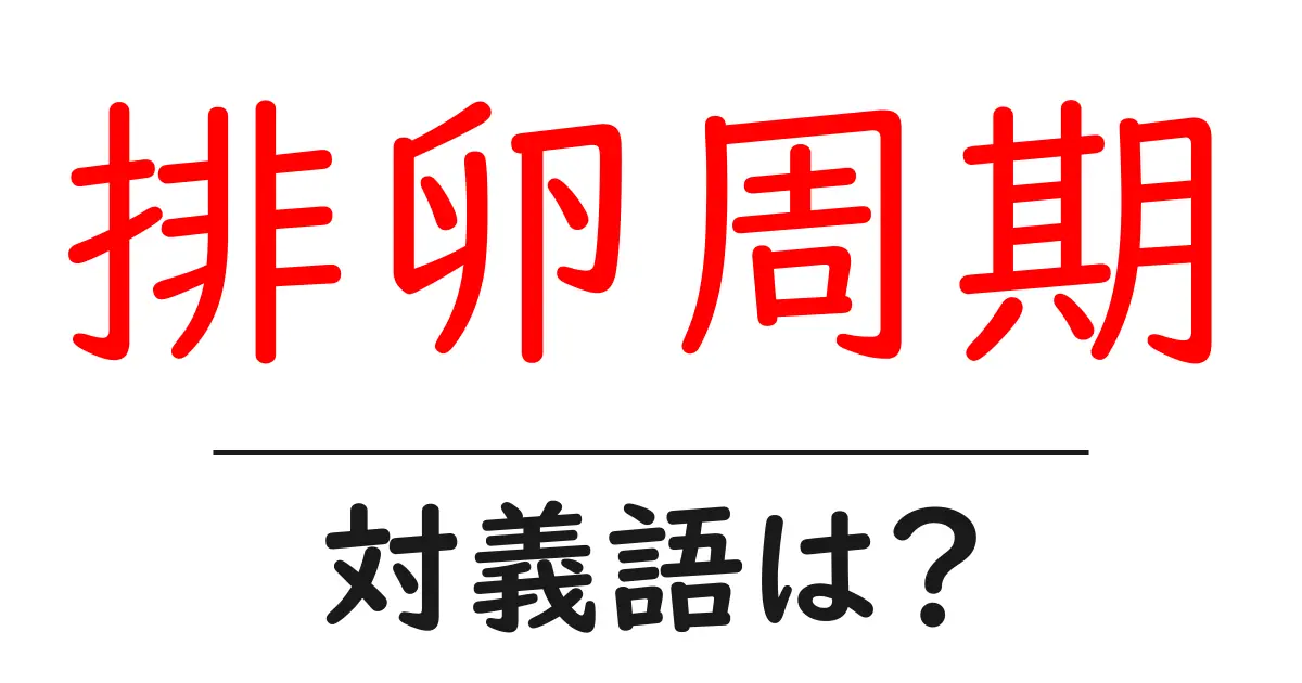 排卵周期の対義語・反対語を使用例を交えて分かりやすく解説!
