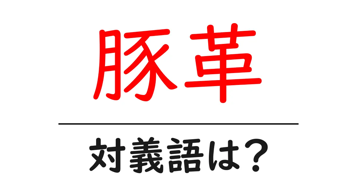 豚革の対義語・反対語を使用例を交えて分かりやすく解説!