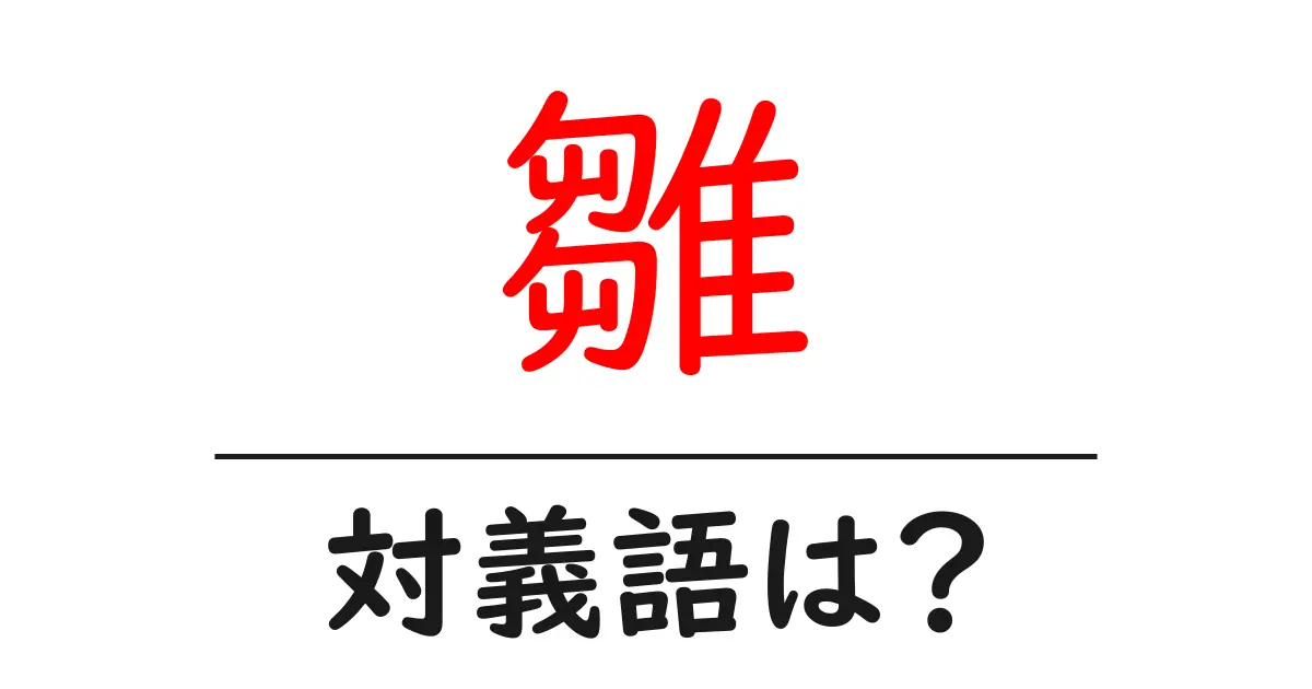 雛の対義語・反対語を使用例を交えて分かりやすく解説!
