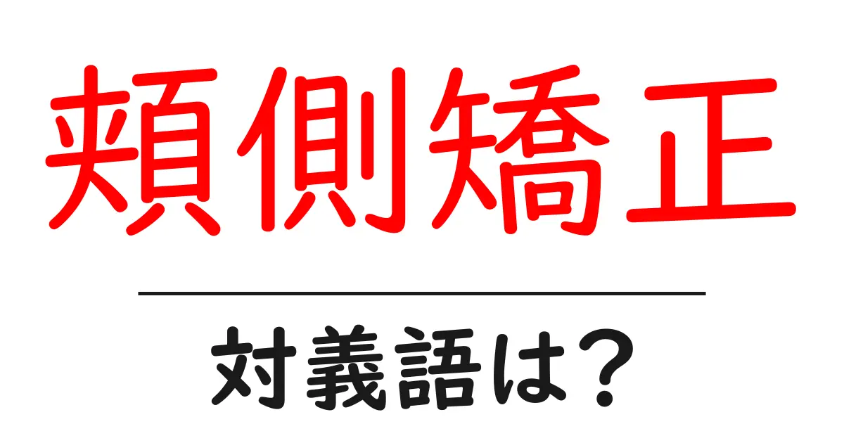頬側矯正の対義語・反対語を使用例を交えて分かりやすく解説!