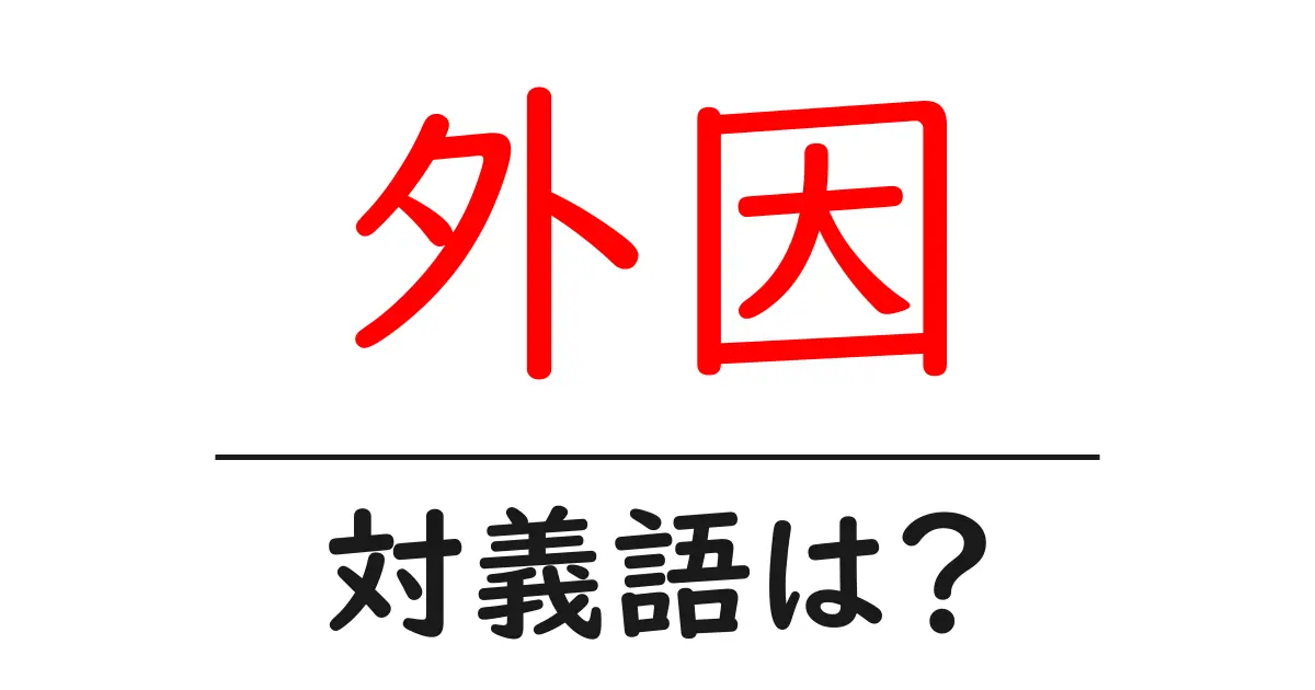 外因の対義語・反対語を使用例を交えて分かりやすく解説!