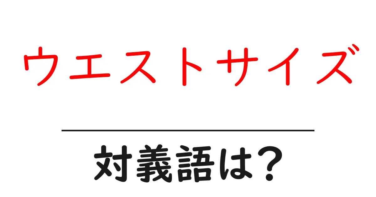 ウエストサイズの対義語・反対語を使用例を交えて分かりやすく解説!