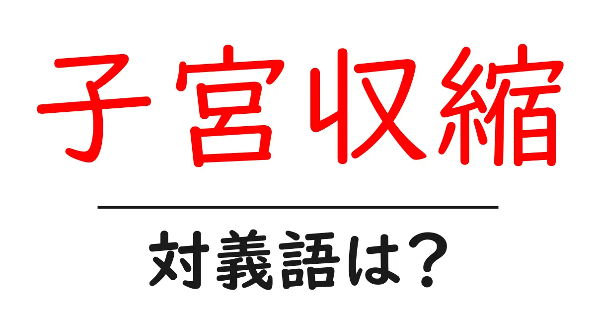 子宮収縮の対義語・反対語を使用例を交えて分かりやすく解説!