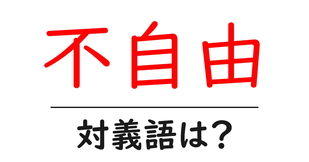 不自由の対義語・反対語を使用例を交えて分かりやすく解説!