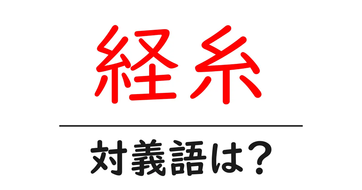 経糸の対義語・反対語を使用例を交えて分かりやすく解説!
