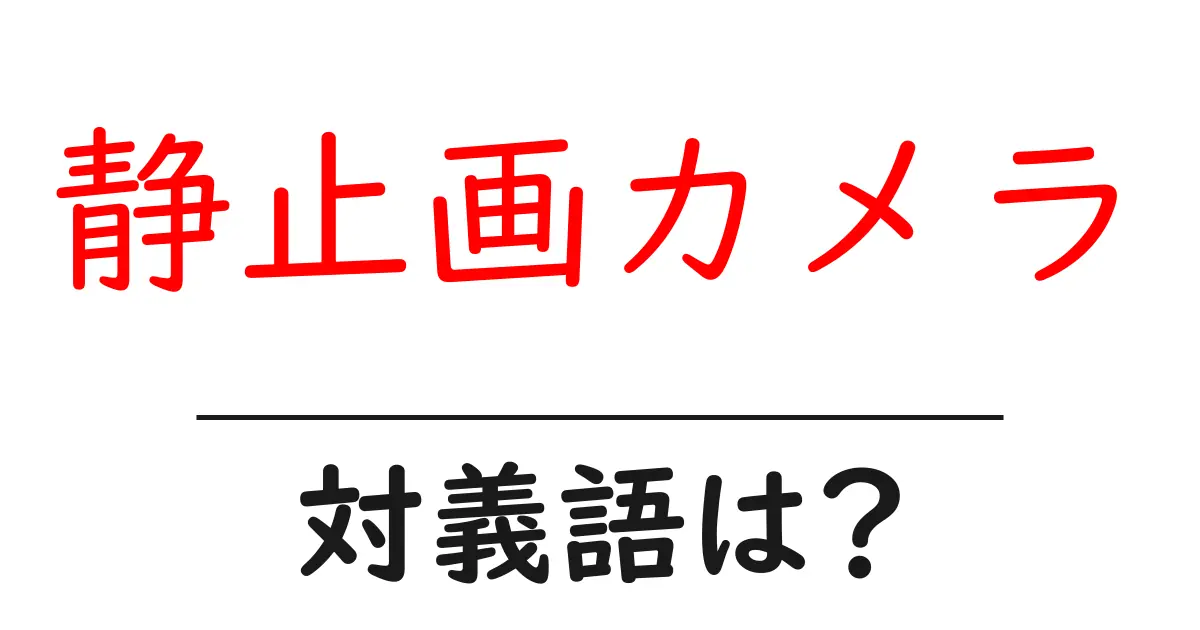 静止画カメラの対義語・反対語を使用例を交えて分かりやすく解説!