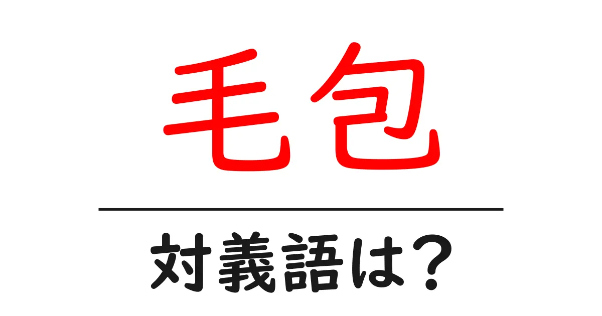 毛包の対義語・反対語を使用例を交えて分かりやすく解説！